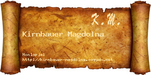 Kirnbauer Magdolna névjegykártya